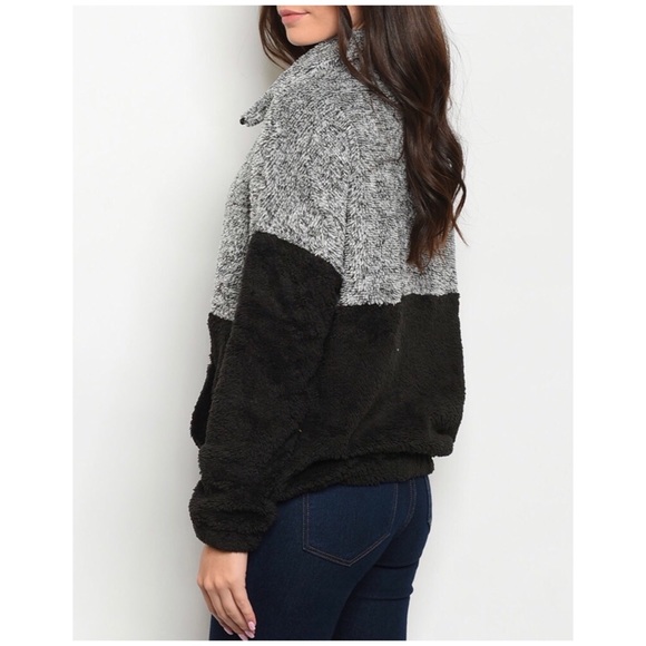 ❄️OLIVE WHITE FLEECE PULLOVER - Picture 6 of 13